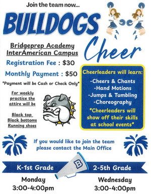 Interested in becoming a Bulldog Cheerleader⁉️ Join our Cheer Club ‍♂️